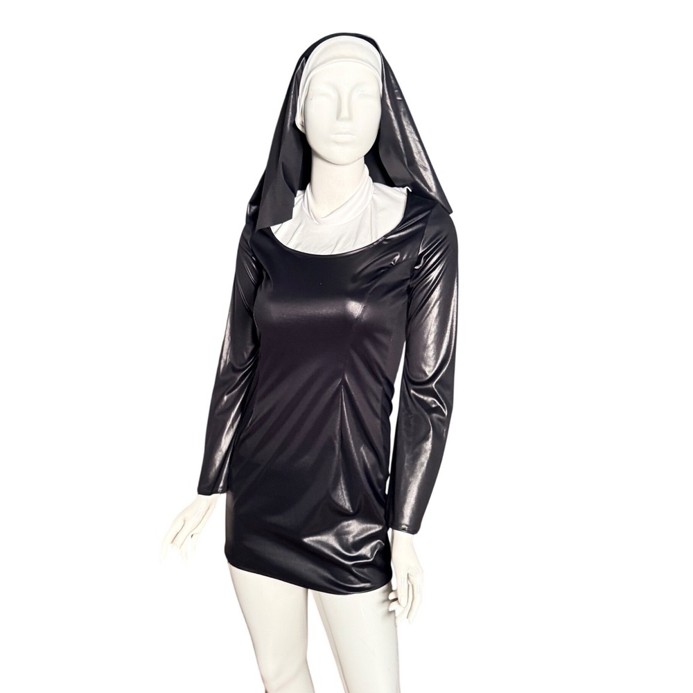 Sinister sister naught nun Black and White Costume Halloween cosplay S